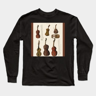 Antique Violin Viola, and Cello Long Sleeve T-Shirt